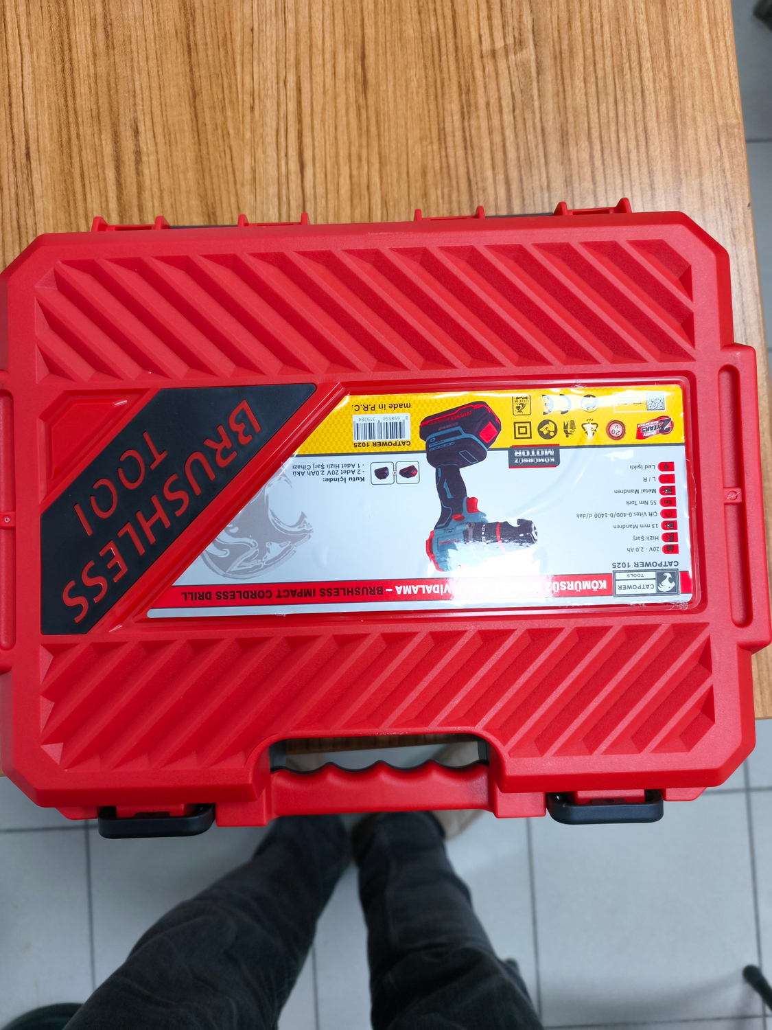 Catpower 1025 Kömürsüz Darbeli Akülü Matkap 20V 2 Ah Lion