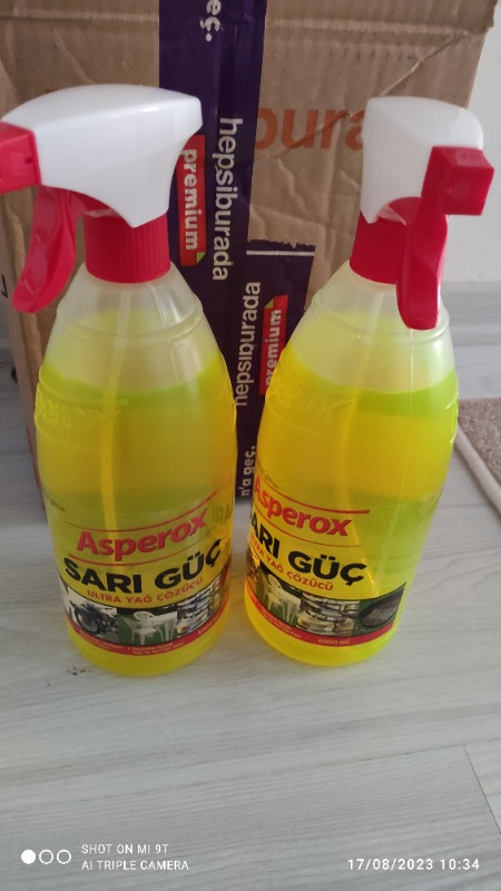 Asperox Sarı Güç Ultra Yağ Çözücü 1 Lt Sprey