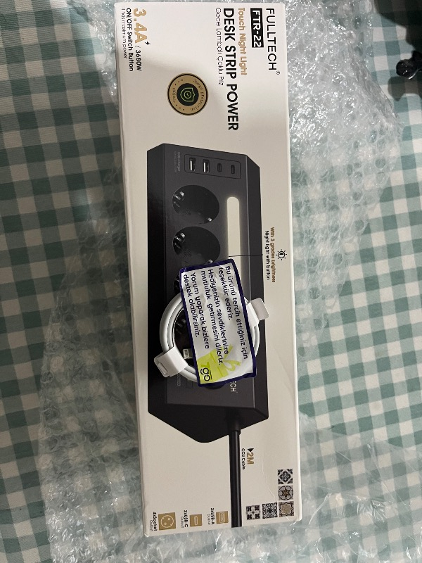 Fulltech Ftr-22 Gece Lambalı Akım Korumalı Çoklu Priz - Siyah