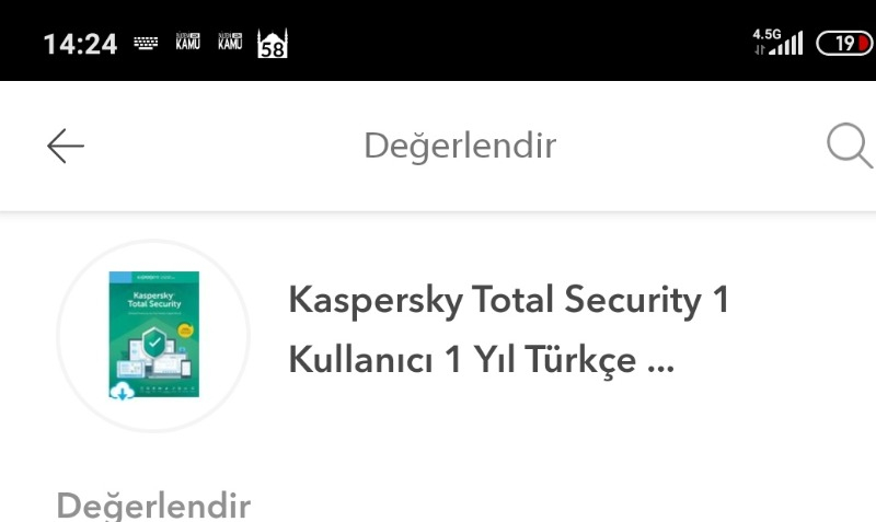 Kaspersky Total Security 1 Kullanıcı 1 Yıl Türkçe Virüs Programı