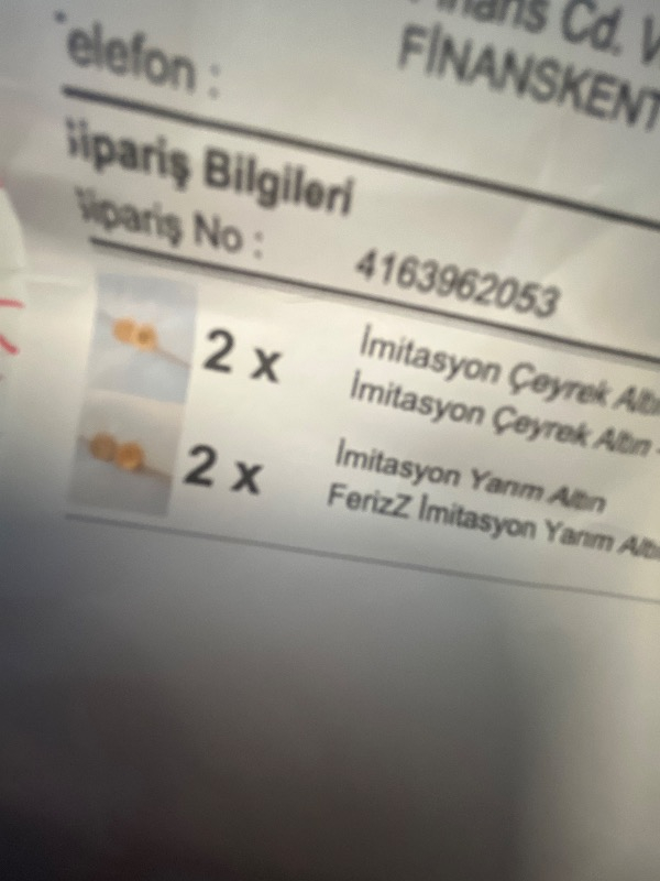 FerizZ İmitasyon Yarım Altın