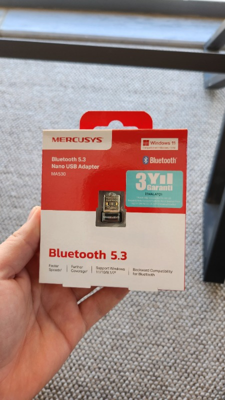 Mercusys MA530 | Bluetooth 5.3 Nano USB Adaptör | Kompakt Tasarım | Tak‑Çalıştır | Windows 7//8.1/10/11