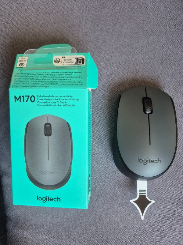 Logitech M170 USB Alıcılı Kablosuz Kompakt Mouse - Gri