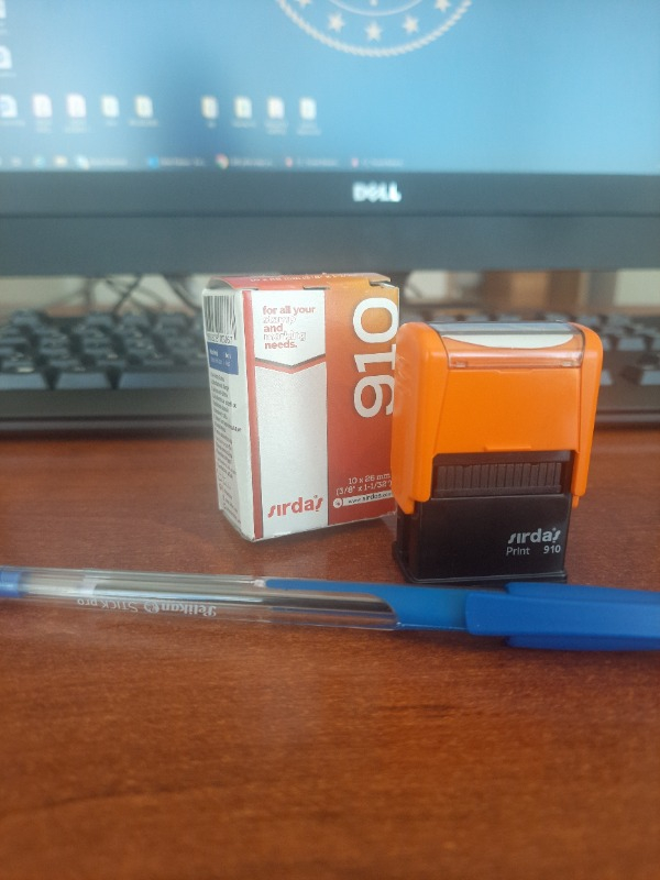 Sırdaş 910 Kişiye Özel İsim Ve Ünvan Kaşesi Mavi Keçe