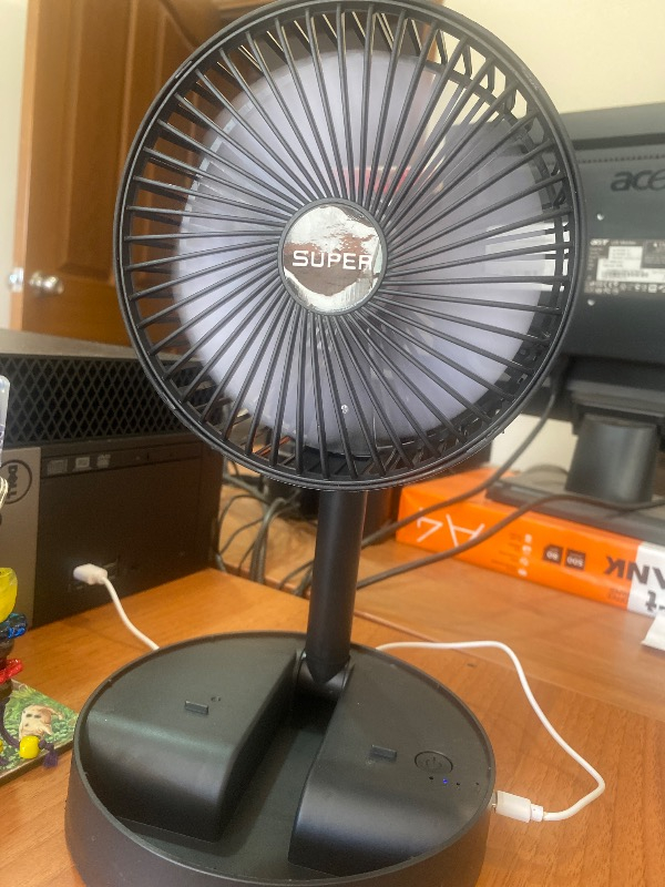 Robeve Masaüstü Vantilatör Şarjlı Vantilatör Yükselebilen Fan Vantilatör Soğutucu Fan Klima Serinletici Fan 3 Kademeli Hız Ayarı Vantilatör