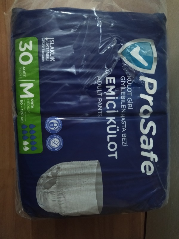 Prosafe Külot Şeklinde Yüzey Emici Hasta Bezi Medium 30'lu 80-120 cm Bel Ölçüsü İçin