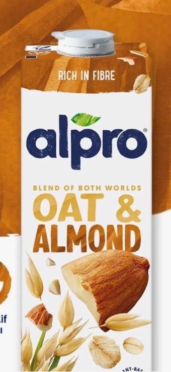 Alpro Yulaf Badem Sütü 1 L Vegan Laktozsuz Bitkisel Bazlı