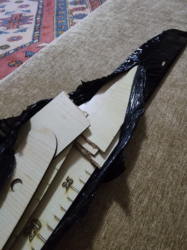 Tokia Terzi-Modelist-Tekstil 6 Parça Ahşap Cetvel Riga Gönye Takımı