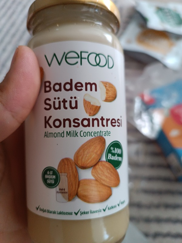 Wefood Badem Sütü Konsantresi (Şekersiz, %100 Badem) 240 gr 8681749104796