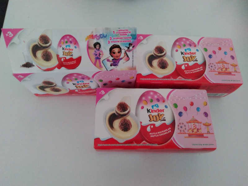 Kinder Joy Yumurta Çikolata Kızlar 20 Gr 3'lü