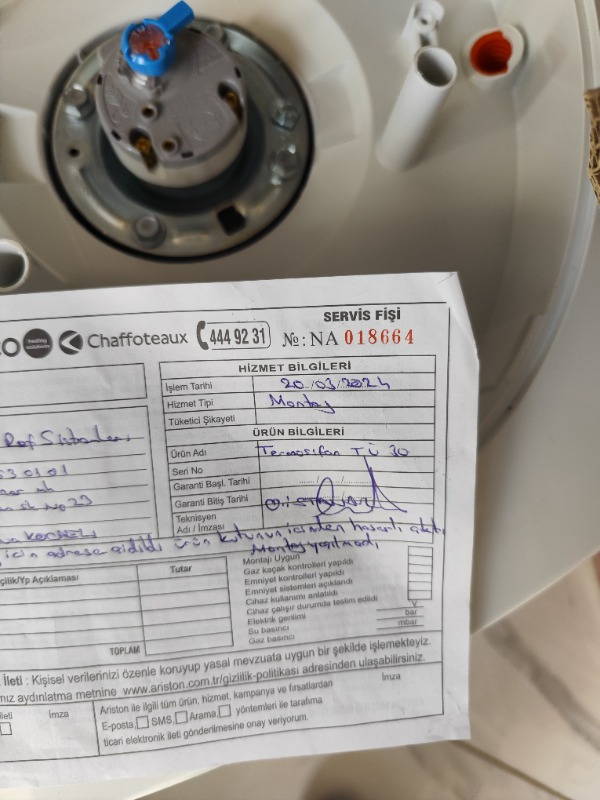 Ariston Andris Lux 30/5 Tezgah Üstü Termosifon 30 Litre