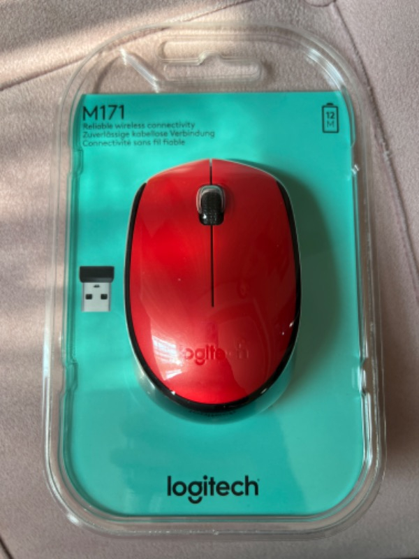 Logitech M171 USB Alıcılı Kablosuz Kompakt Mouse - Kırmızı
