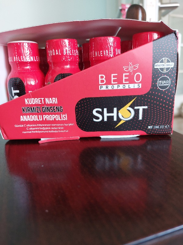 BEE'O Kudret Narı Ginseng Propolis 12'li Shot 12x50 ml