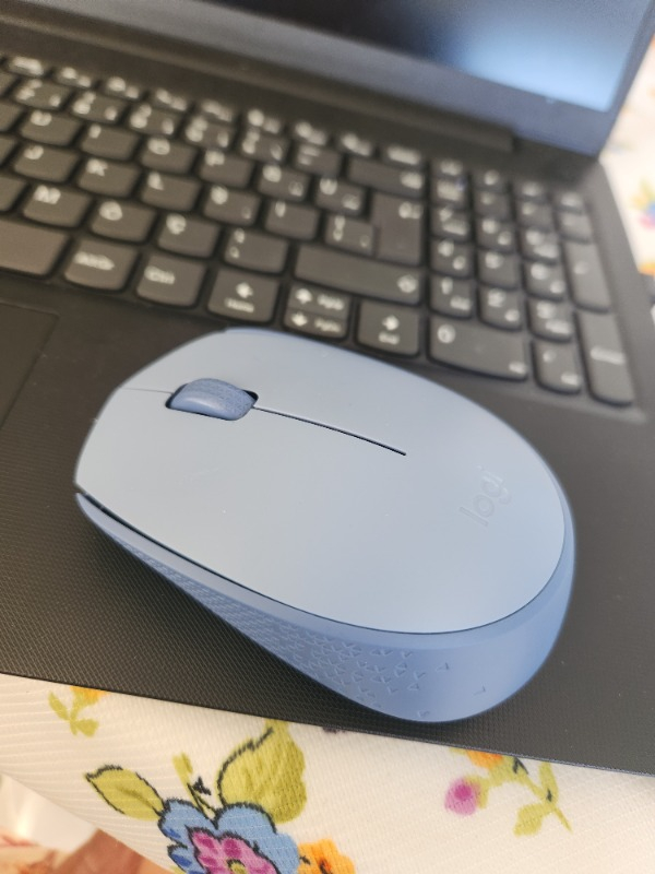 Logitech M171 USB Alıcılı Kablosuz Kompakt Mouse - Açık Mavi