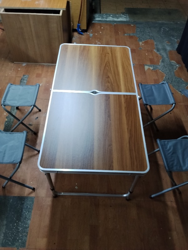 Uniqamp ® Quatro™ Çanta Tipi 4 Tabureli Katlanır Kamp Masa Seti
