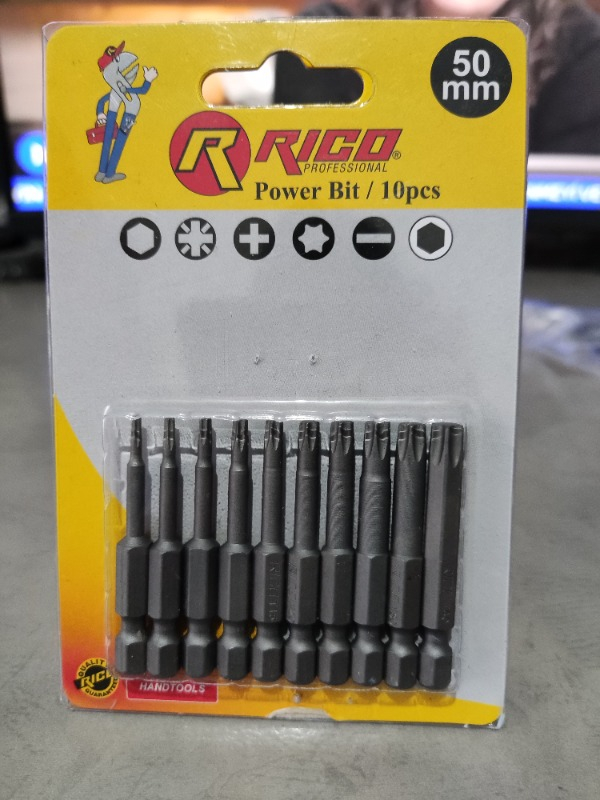 Rico 10 Parça Torx Bits Uç Seti 50mm