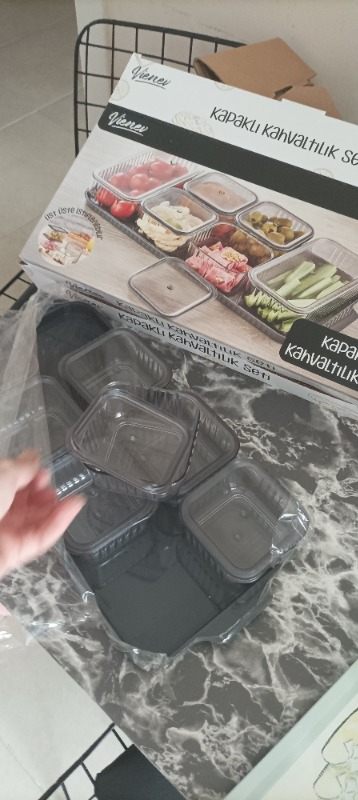 Vıenev 8 Bölmeli Kapaklı Kahvaltılık Seti