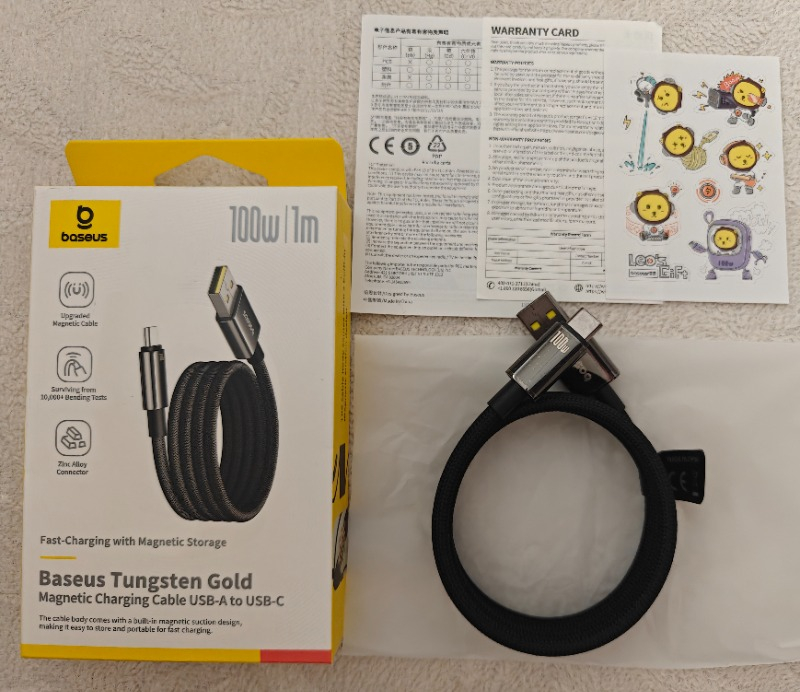 Baseus Tungsten Gold Şarj Kablosu 100W 1m USB Type-C