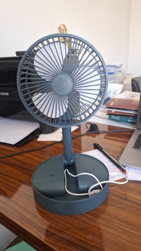Robeve Masaüstü Vantilatör Şarjlı Vantilatör Yükselebilen Fan Vantilatör Soğutucu Fan Klima Serinletici Fan 3 Kademeli Hız Ayarı Vantilatör