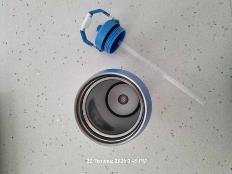 Stanley Iceflow Flip Straw Mavi Termos 1.06 Lt Paslanmaz Çelik Malzeme ile Uzun Süre Sıcak/Soğuk