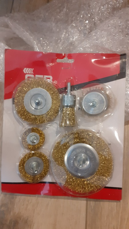 Gfb 6 Parça Pimli Tel Fırça Seti  Matkap Fırça Set