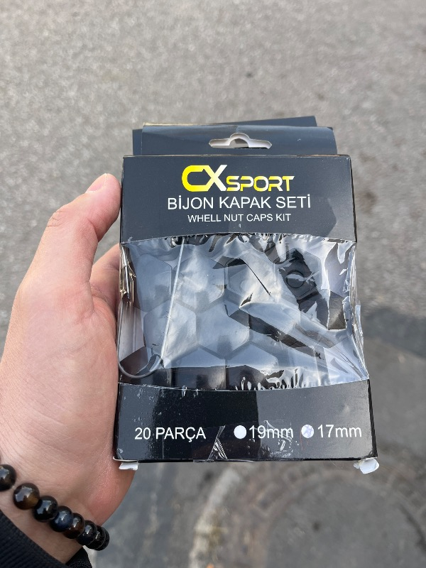 Otocraft Bijon Kapağı 17 mm Siyah 20 Adet