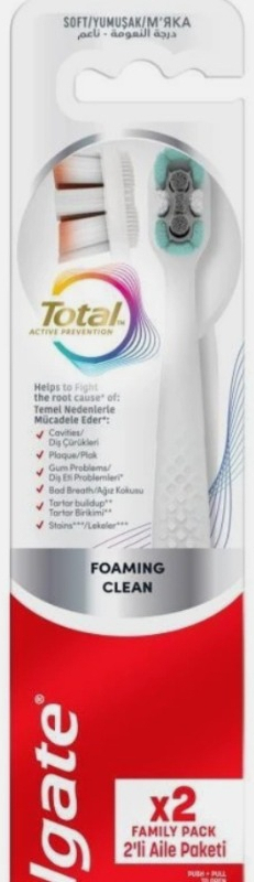 Colgate Total Foaming Clean 1+1 Yumuşak Diş Fırçası
