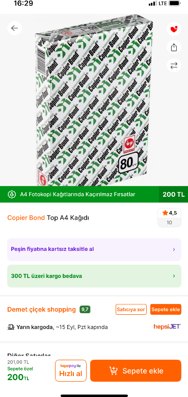Copier Bond Top A4 Kağıdı