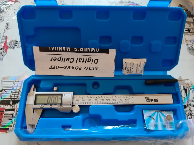 Gfb Dijital Kumpas Paslanmaz Çelik Gövde 150MM Plastik Kutusunda
