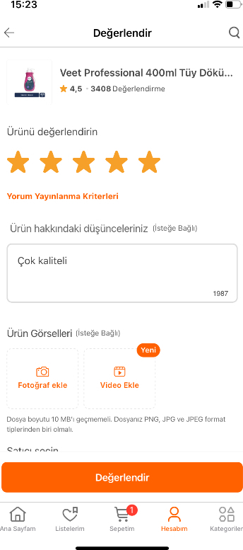 Veet Professional 400ml Tüy Dökücü Krem