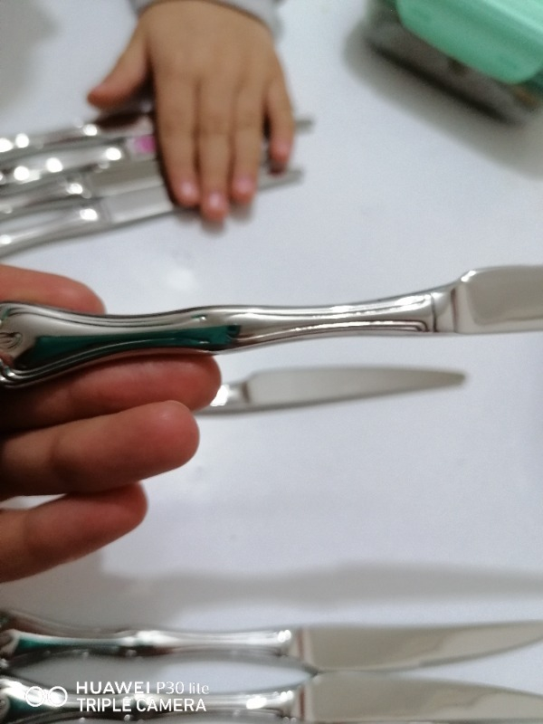 Nehir Lalezar Yemek Bıçak Takımı 12 Adet Paslanmaz Çelik 12 Kişilik Sofra Sunumuna Uygun