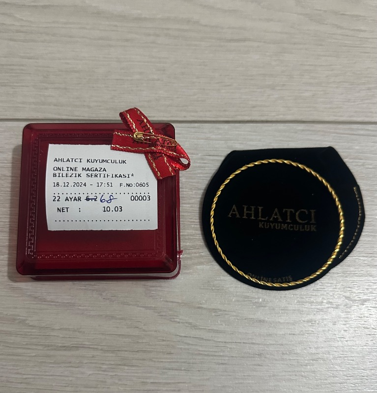 Ahlatcı 10 gr 2'li Burma  22 Ayar Bilezik