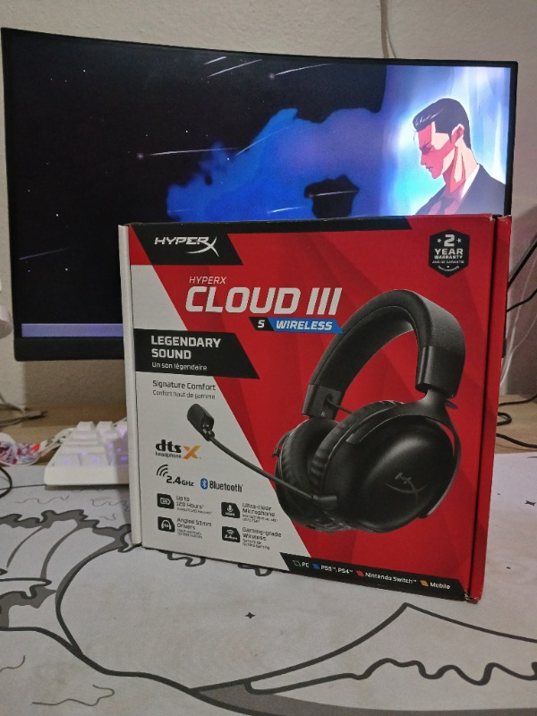 Hyperx Cloud Iıı S – Çoklu Platform Için Kablosuz Oyun Kulaklığı, 2,4 Ghz, Bluetooth, 120 Saate Kadar Pil Ömrü 2,4 Ghz / 200 Saat Bluetooth, 53 mm Açı Sürücüler, Çıkarılabilir Mikrofon – Siyah