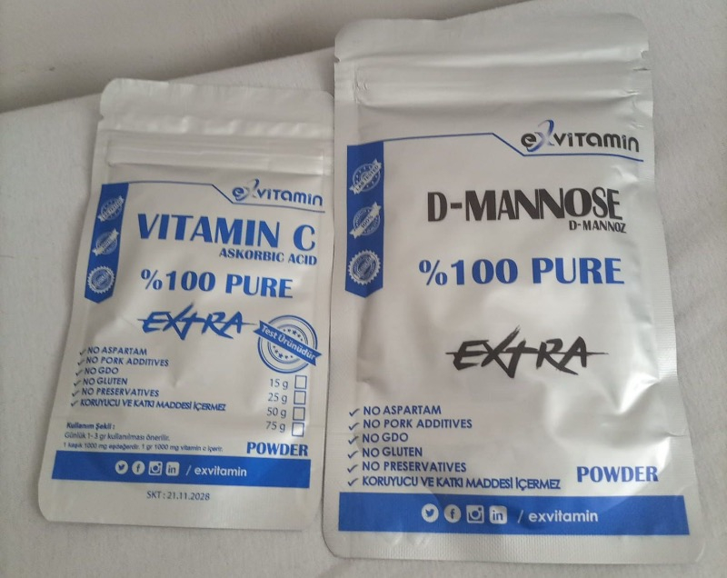 Exvitamin D Mannoz D Mannose Toz Pure 50 gr Exvitamin