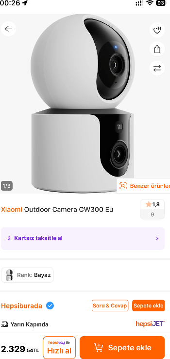Xiaomi Outdoor Camera CW300 Eu