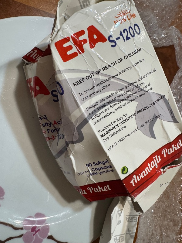 New Life Efa S-1200 Mg 90 Kapsül Omega-3 İçeren Balık Yağı Takviyesi Trigliserit Form