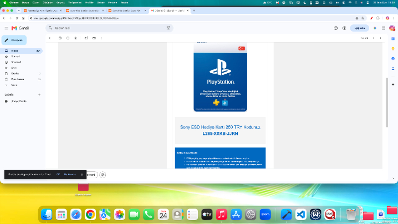 Sony Play Station Store 2000 Tl Hediye Kartı