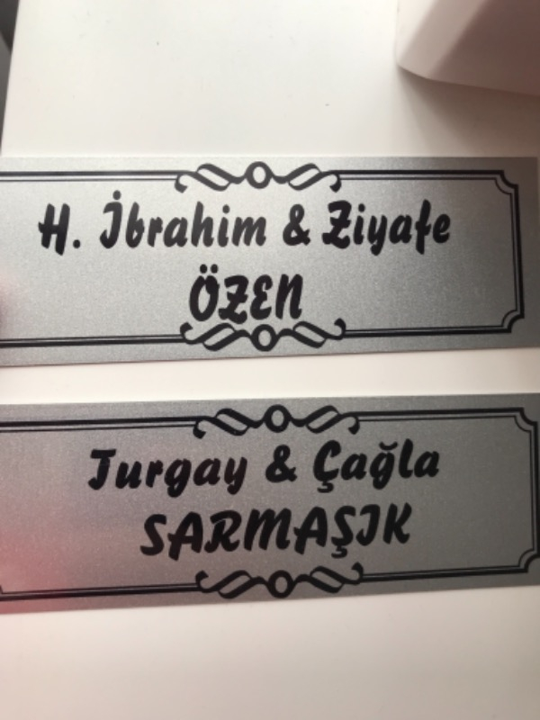 Süblimasyon Gümüş Metal Kapı İsimliği 5. MODEL