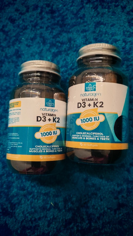 Naturagen Vitamin D3 + K2 1000 Iu 60 Kapsül