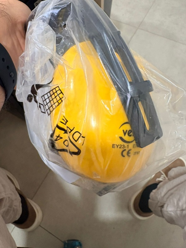 Essafe Gürültü Önleyici Kulaklık Sarı Renkli ABS Dış Kabuk ve Deri Kaplı PVC Kulak Yastığı ile Konforlu