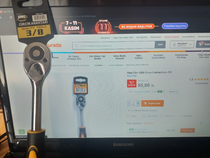 Real Özs 1266 Cırcır Lokma Kolu 3/8
