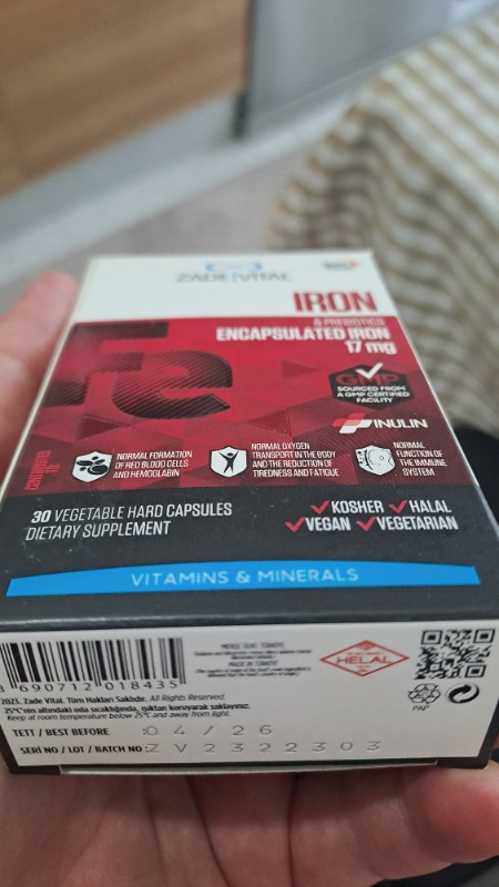 ZADE VİTAL DEMİR (IRON) 30 KAPSÜL