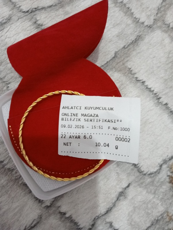 Ahlatcı 10 gr 2'li Burma  22 Ayar Bilezik