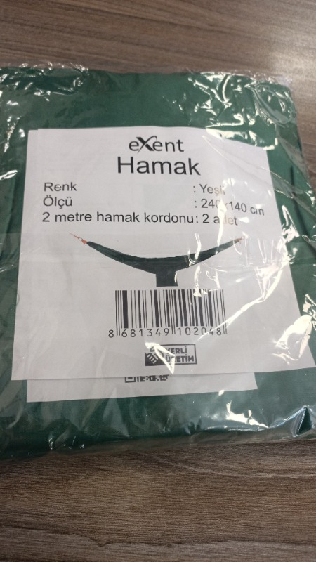 Exent Eco Hamak 240x140 Yeşil