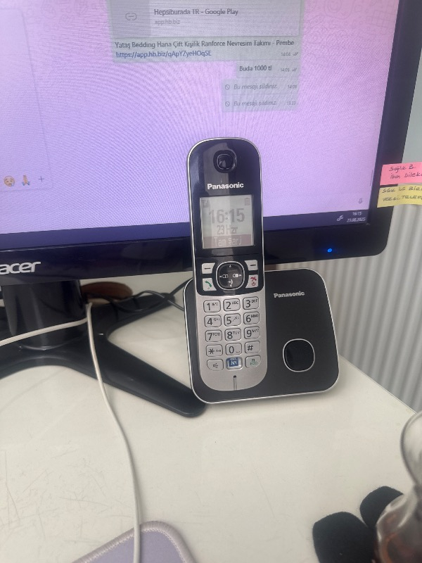 Panasonic KX-TG6811 Telsiz Telefon - Siyah