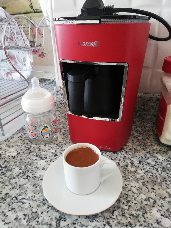 Arçelik K-3300 Kırmızı Mini Telve Türk Kahve Makinesi