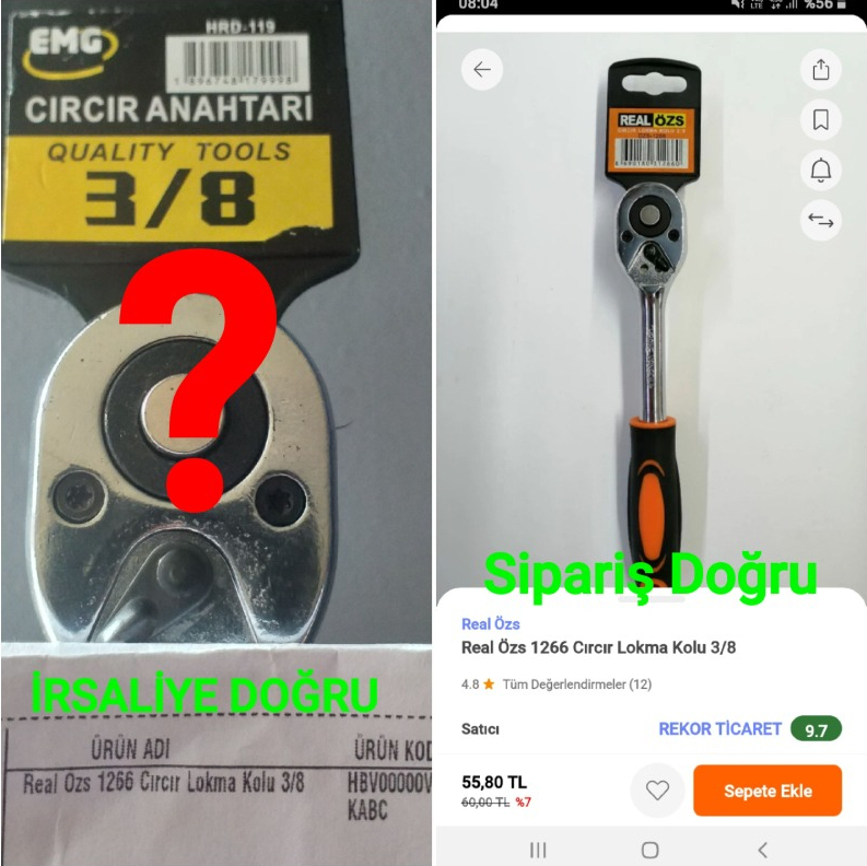 Real Özs 1266 Cırcır Lokma Kolu 3/8