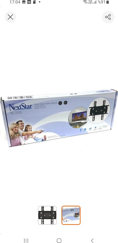 NextStar YE-2232 14''-32'' Sabit LCD LED TV Askı Aparatı