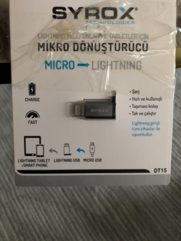 Syrox DT15 Micro Usb Apple iPhone Lightning Dönüştürücü