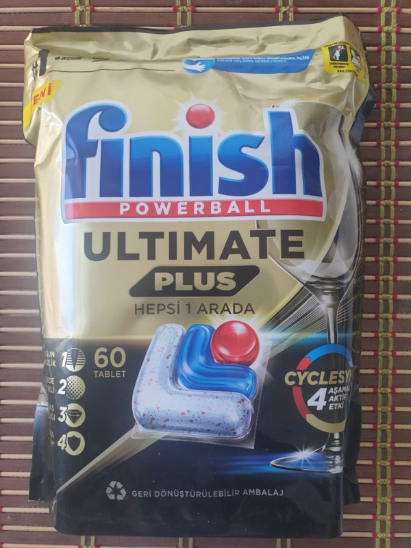 Finish Ultimate Plus 60 Kapsül  Bulaşık Makinesi Deterjanı Tableti (1 x 60 Kapsül)